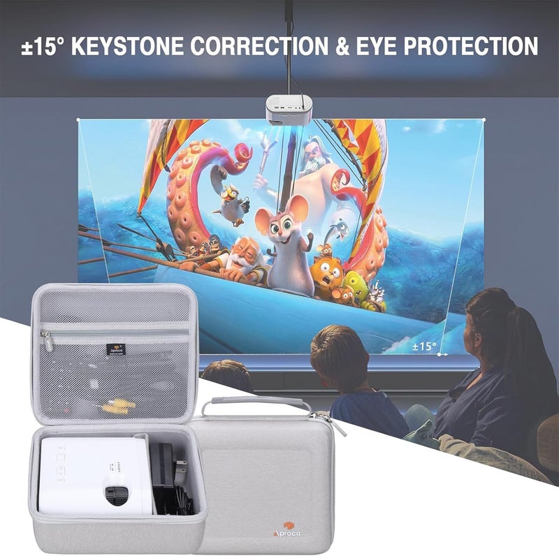 Aproca Case Compatible with VISSPL Mini Projector 1080P Full HD Supported Video Projector, Portable Storage Bag for Accessories (Case Only) - Image 5